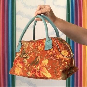 ONCE UPON A ROSE floral cosmetic bag trendy granny